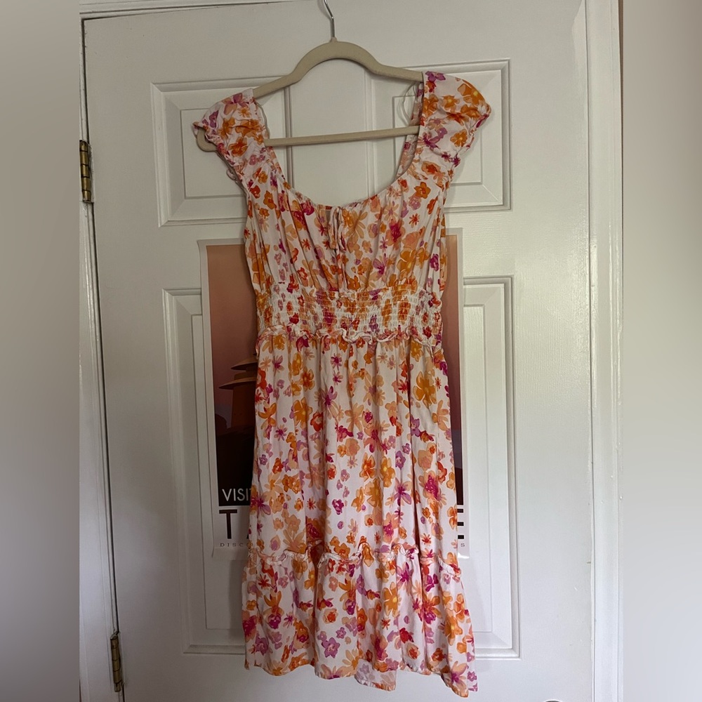 Wild Fable Pink and Orange Floral Dress